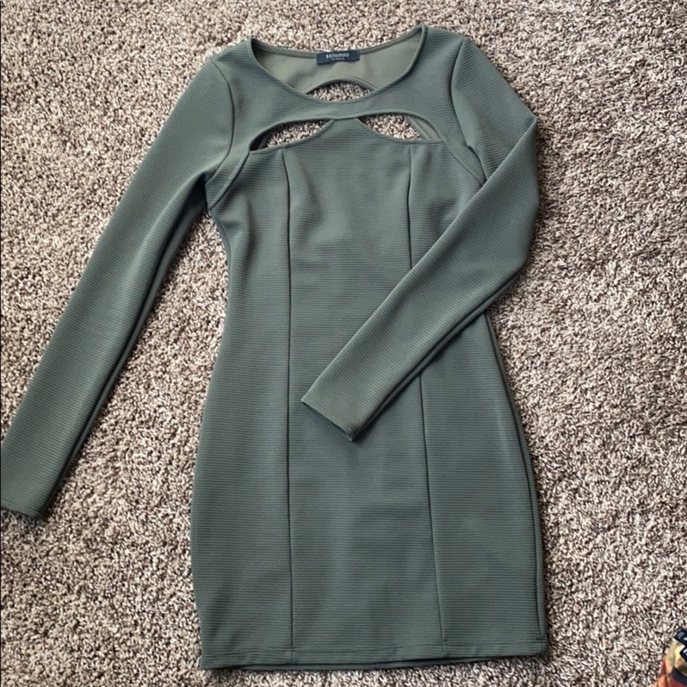Olive-Solemio bodycon dress